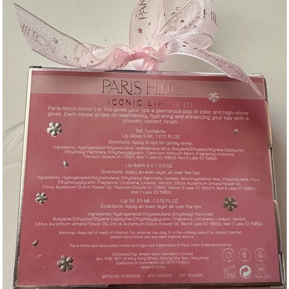 💖 NEW Paris Hilton Iconic Lip Trio - Rose Glow Set ✨ NIB